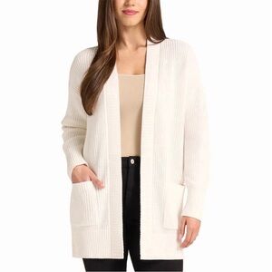 A New Day Cream Open-Front Sweater Cardigan with Pockets NWT Small